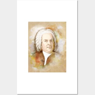 Johann Sebastian Bach im Aquarell Stil Posters and Art